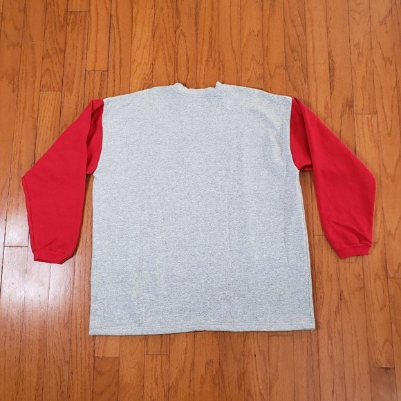 Vintage Crewneck Chicago Bulls Red Gray Sweatshirt Sz XL True Fan Sportswear - Picture 6 of 6